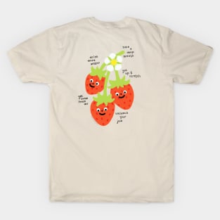 Self-Care Strawberries - The Peach Fuzz T-Shirt